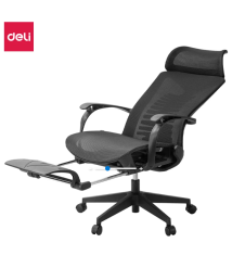 Fotoliu DELI 91019S, plasa si tapiterie, negru