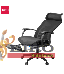 Fotoliu DELI 91019S, plasa si tapiterie, negru