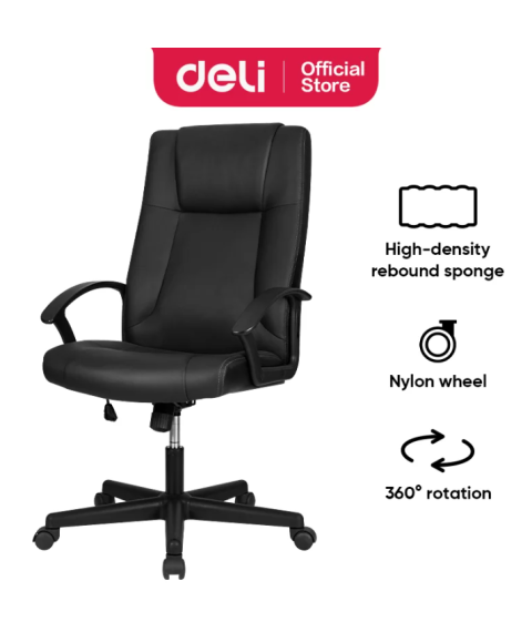 Fotoliu DELI 4514, eco piele, negru
