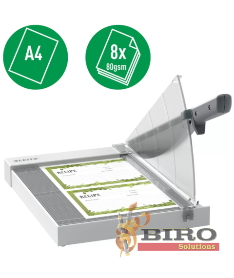 Ghilotină LEITZ Home Precision, A4, 8 foi, gri