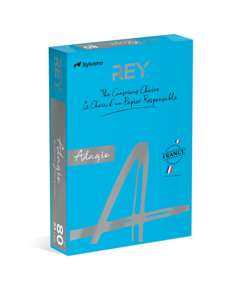 Hârtie colorată A4 (80gr/m2, 250 foi) intensiv albastru Adagio DEEP BLUE 51