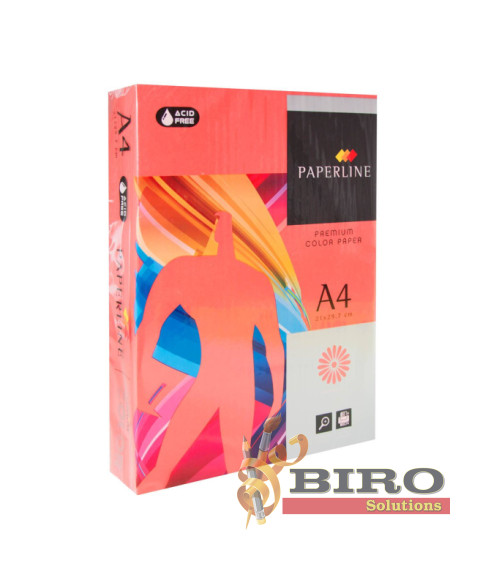 Hârtie colorată A4 Paperline RED, 160 g/m², 250 foi, roșie