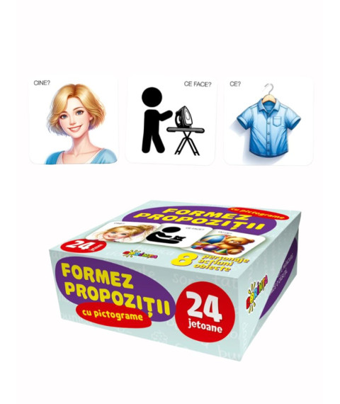 24 Jetoane. Formez Propoziții cu Pictograme