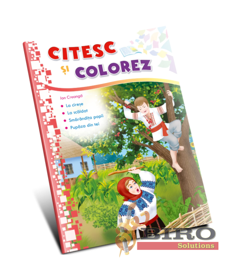 Citesc și colorez. La cireșe