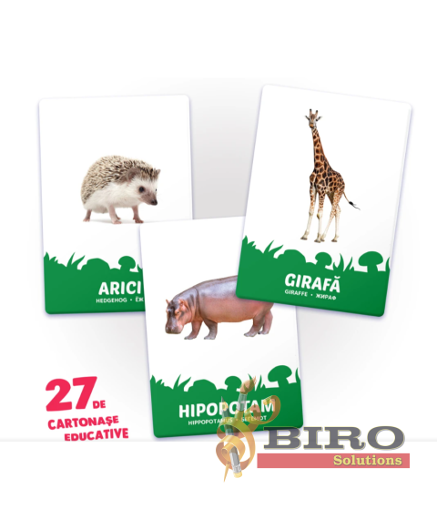 27 de cartonașe. Animale sălbatice
