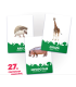 27 de cartonașe. Animale sălbatice