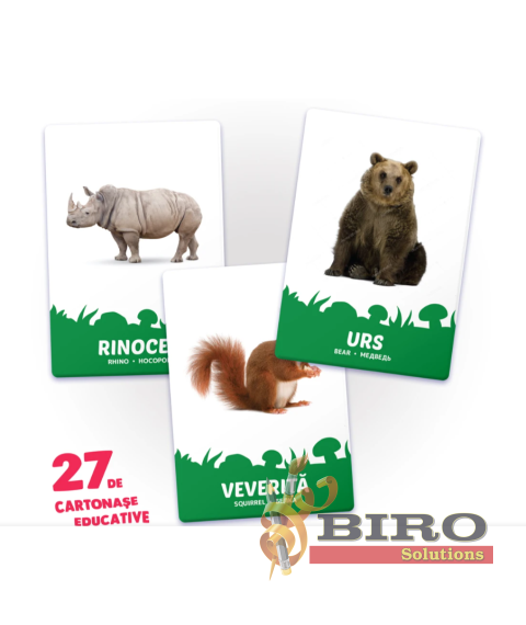 27 de cartonașe. Animale sălbatice