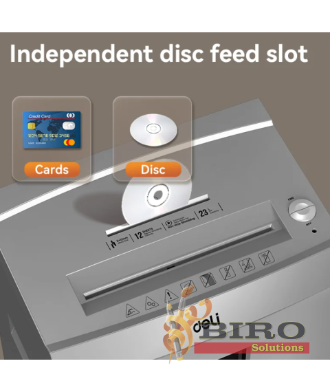 Distrugător DELI P5, 12 foi, 23L Micro Cut