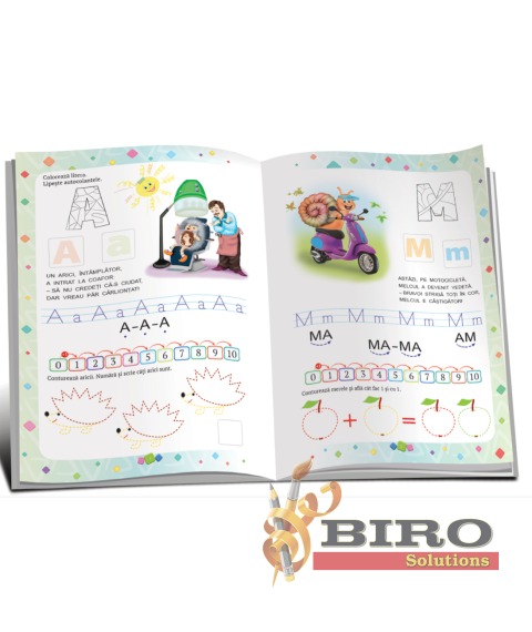 Marea Carte. ABC + 1,2,3 – O Carte Mare pentru Cei Mici (70 Autocolante)