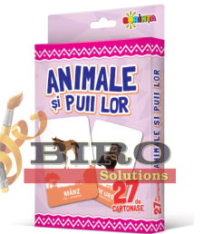 27 de cartonașe. Animale și puii lor