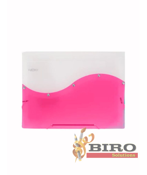 Mapa plastic Noki, cu elastic, A4, diverse culori, 12 separatoare