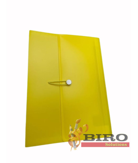 Mapa plastic Noki, cu elastic, A4,galben, 6 separatoare