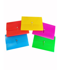 Mapa plastic Noki, cu elastic, A4, albastru, 6 separatoare