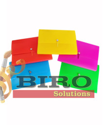 Mapa plastic Noki, cu elastic, A4,galben, 6 separatoare