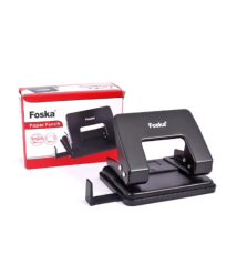 Perforator metalic de birou, 2 găuri, 16 coli, negru, Foska PP8618