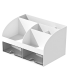 Organizator de birou pentru rechizite, alb, 14,2 × 12 × 21,1 cm, Foska BS8005