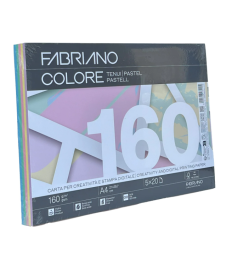Hârtie FABRIANO Colore A4, 160 g/m², 100 foi, mix pastel