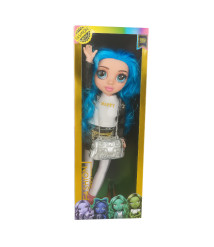 Păpușa cu păr albastru, cu lumină și sunet, cod 932066