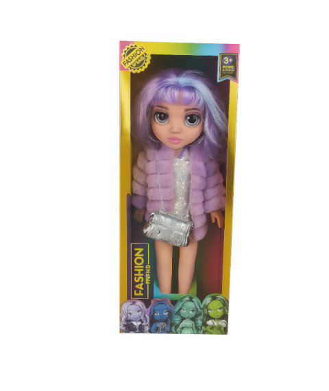 Păpușa cu păr mov, cu lumină și sunet, cod 932068
