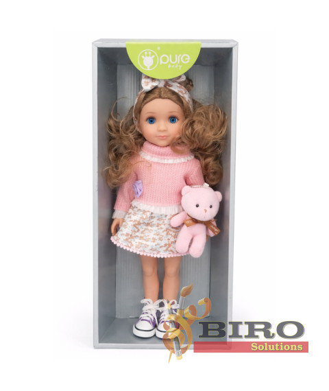 Păpușă Pure Baby 16" cu ursuleț, cod 962007