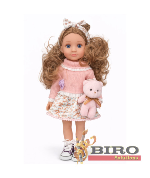 Păpușă Pure Baby 16" cu ursuleț, cod 962007