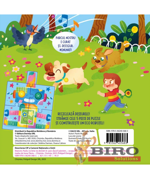 Ce Bine Ne Distrăm în Parc dacă Îl Păstrăm... Carte cu Ecopuzzle