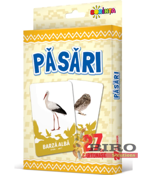 27 de cartonașe. Păsări
