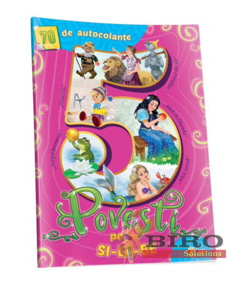 5 povești pe silabe (70 autocolante)