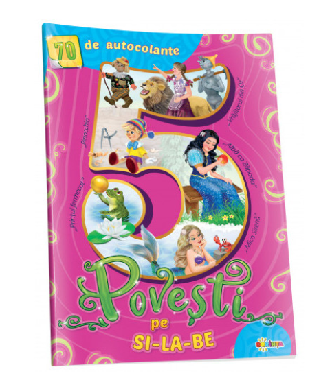 5 povești pe silabe (70 autocolante)