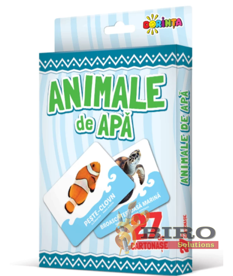 27 de cartonașe. Animale de apă