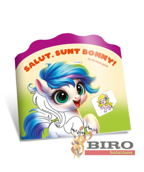 Citesc și Colorez cu Autocolante. Salut, Sunt Bonny