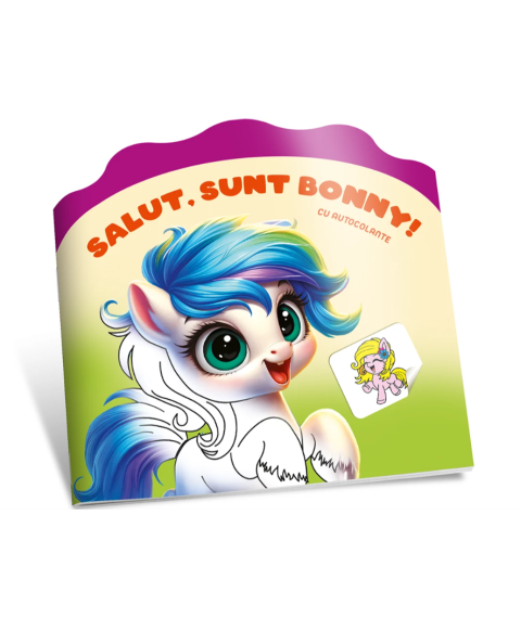 Citesc și Colorez cu Autocolante. Salut, Sunt Bonny