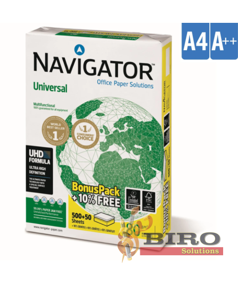Hârtie pentru tehnica de birou Navigator Universal (80 g/m, 500 foi) clasa A++