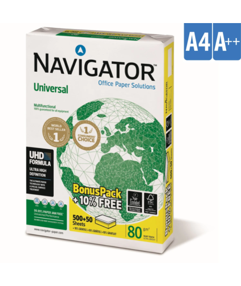 Hârtie pentru tehnica de birou Navigator Universal (80 g/m, 500 foi) clasa A++