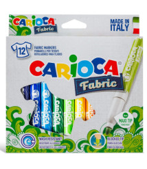 Set carioci Carioca Fabric, 12 culori