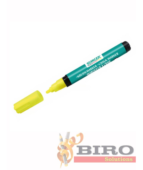 Marker cu creta lichida STANGER, 1-3 mm, galben