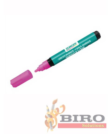 Marker cu creta lichida STANGER, 1-3 mm, roz