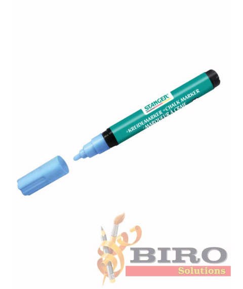 Marker cu creta lichida STANGER, 1-3mm, albastru