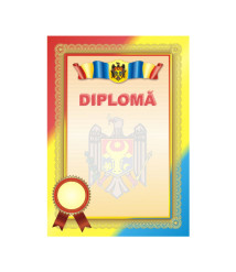Diploma de onoare N14 (stema, drapel, rama tricolor)