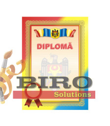 Diploma de onoare N14 (stema, drapel, rama tricolor)