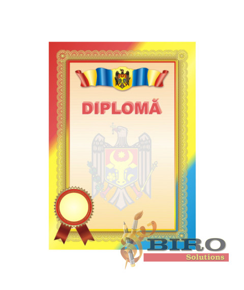 Diploma de onoare N14 (stema, drapel, rama tricolor)