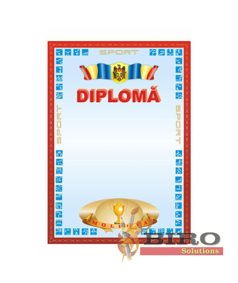 Diploma de onoare N36 (sport, rama rosie)