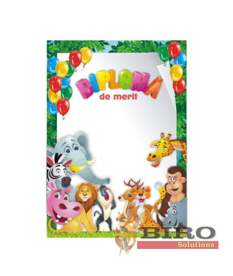 Diploma de onoare N4 (pentru copii, baloane, animale)