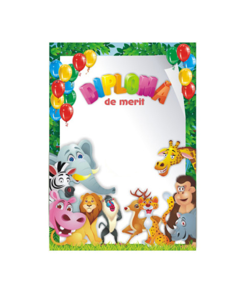 Diploma de onoare N4 (pentru copii, baloane, animale)