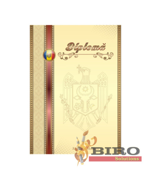 Diplomă de onoare N8 (stema, panglică maro)