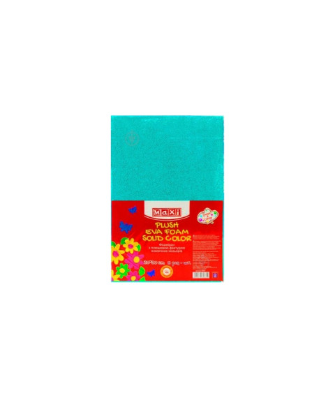 Hirtie gumata Plusata 20x30 cm 2 mm (Foamiran) Albastru deschis, 5 bucăți