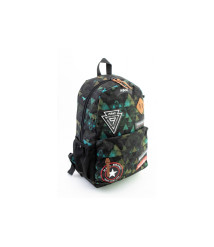 Ghiozdan anatomic 16.5 Negru-verde (44x30x16cm) MX5054Hgreen