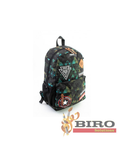 Ghiozdan anatomic 16.5 Negru-verde (44x30x16cm) MX5054Hgreen