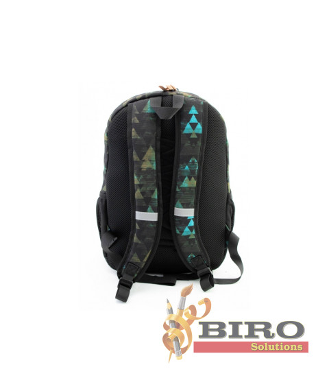Ghiozdan anatomic 16.5 Negru-verde (44x30x16cm) MX5054Hgreen