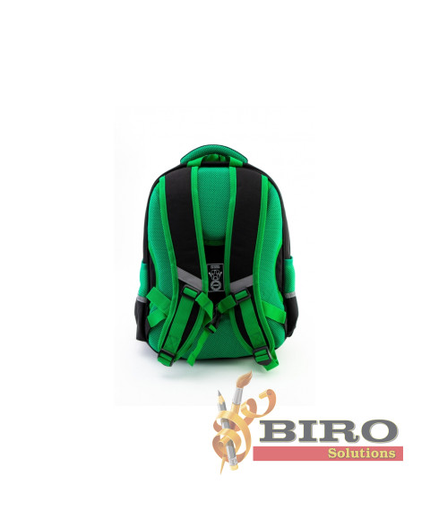 Ghiozdan ortopedic 15 Negru-verde (38,5x27x18cm ) MX86257